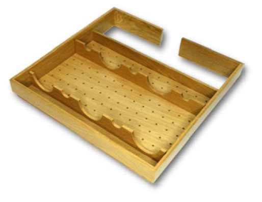 КОМПЛЕКТ вставка для 1 полки с держателем для бутылок Конвой Лавидо, СЕЛЕКТ, 600 мм, цвет ДУБ натуральный Kessebohmer | официальный магазин