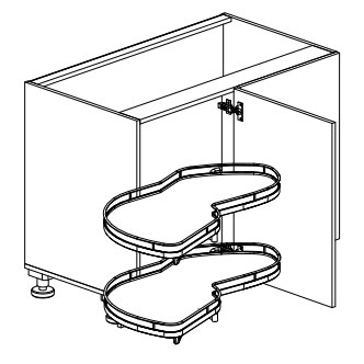 LEMANS 2 полки Kessebohmer купить в Хабаровске | официальный магазин