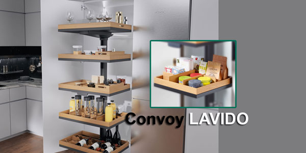 Kesseböhmer: наполнение полок Convoy LAVIDO в цвете натуральный дуб Kessebohmer в Хабаровске