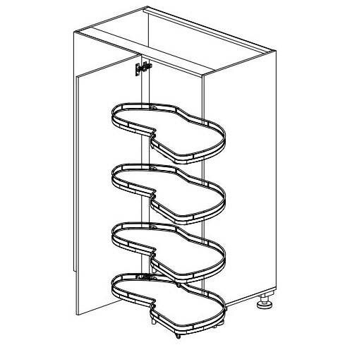 LEMANS 4 полки Kessebohmer купить в Хабаровске | официальный магазин