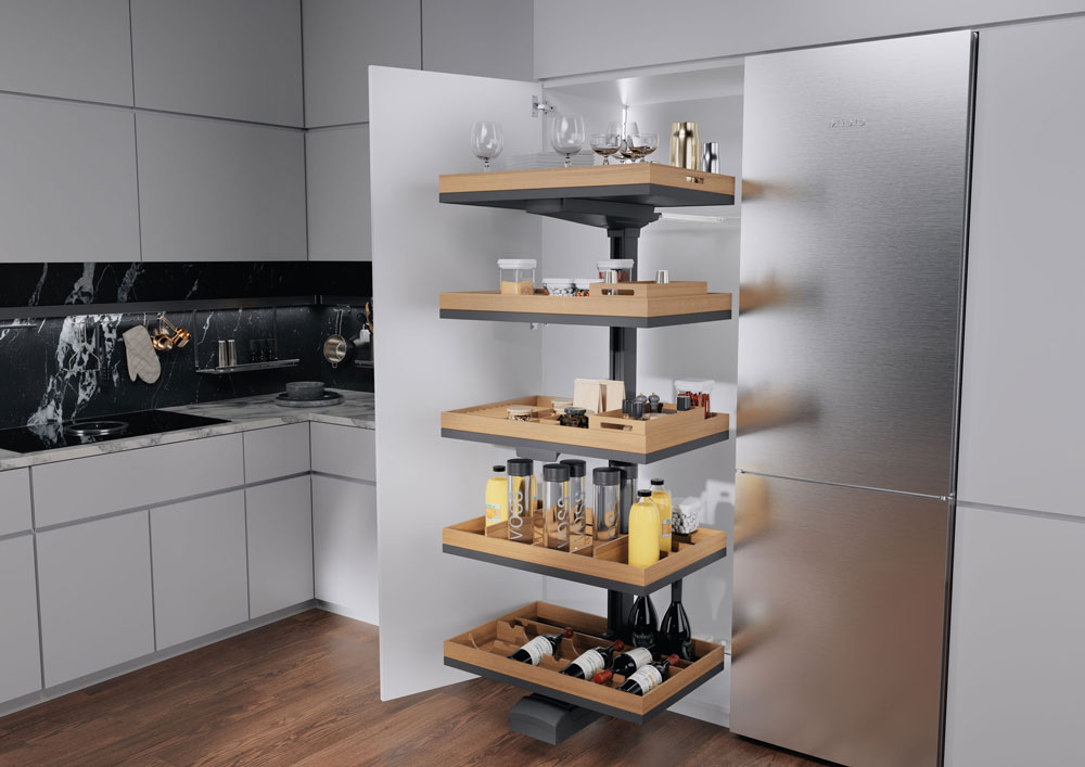 КОМПЛЕКТ вставок для 5 полок Конвой Лавидо, СЕЛЕКТ, 600 мм, цвет ДУБ натуральный Kessebohmer | официальный магазин