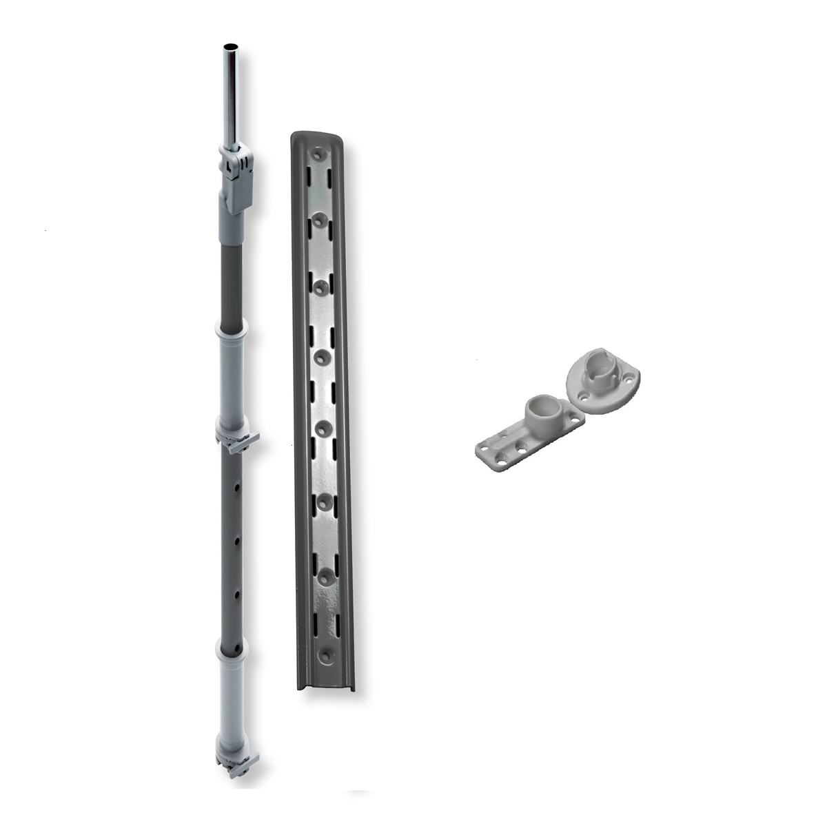 Комплект установочный Леманс H 720-900 (Ось + крепежный профиль для полок) АНТРАЦИТ Kessebohmer | официальный магазин