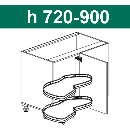 LEMANS 2 полки h 720-900 Kessebohmer купить в Хабаровске | официальный магазин